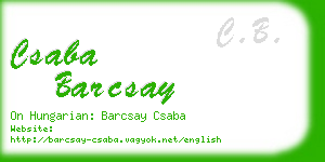 csaba barcsay business card